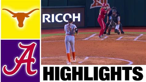 #9 Alabama vs. #10 Texas Highlights | NCAA Softball Highlights | 2023 ...