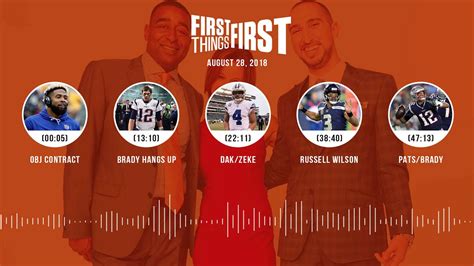 First Things First audio podcast(8.28.18) Cris Carter, Nick Wright, Jenna Wolfe | FIRST THINGS ...