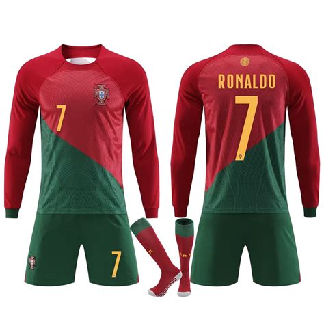 Portugal Soccer Jersey Children's and Adults' Football Shirt #7 Home ...