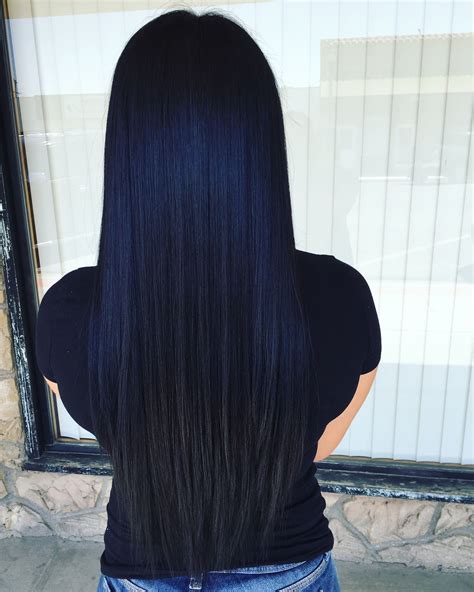 Prefect black blue … | Gorgeous hair color, Dark blue hair, Long hair ...