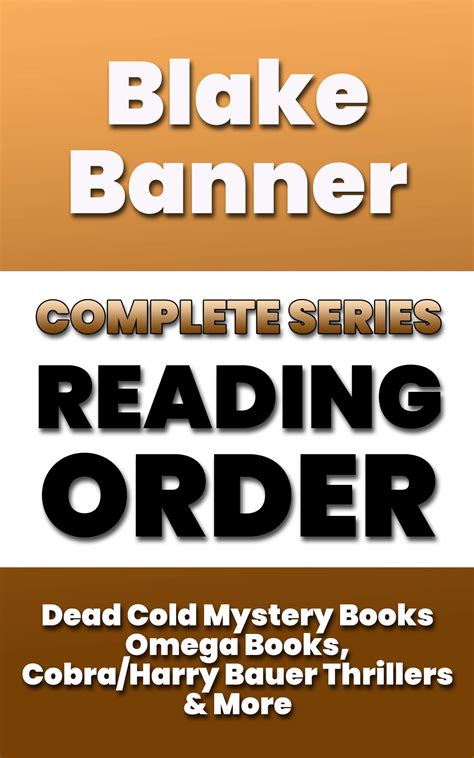 Blake Banner Complete Series Reading Order: Dead Cold Mystery Books, Omega Books, Cobra/Harry ...