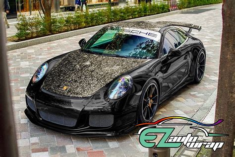 Forged Gloss Black Gold Carbon Fiber Vinyl Wrap – EzAuto Wrap