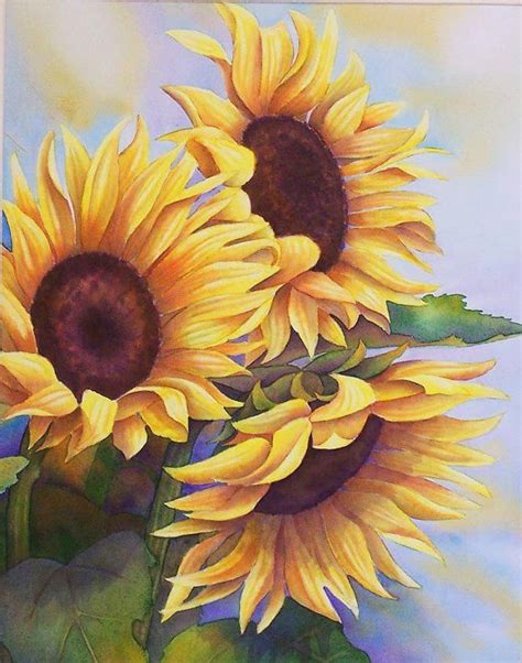 3616 Sunflower Watercolor Painting, Watercolor Paintings For Beginners, Oil Painting Flowers ...