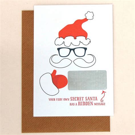 Hidden message secret Santa cards (pack of 10) | hardtofind.