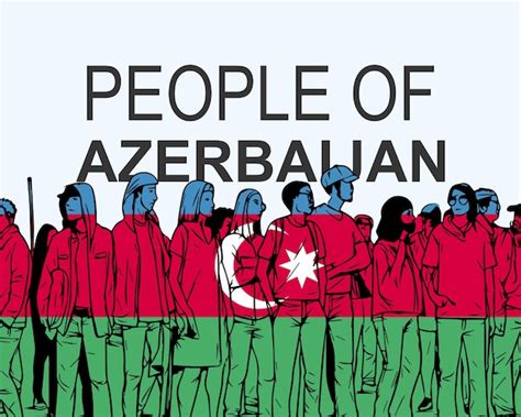 Premium Vector | People of Azerbaijan with flag silhouette of many ...