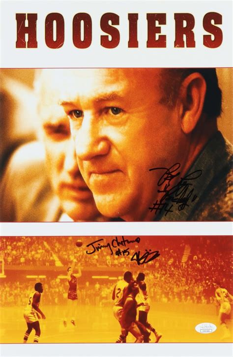 Maris Valainis & Brad Long Signed "Hoosiers" 11x17 Movie Poster ...