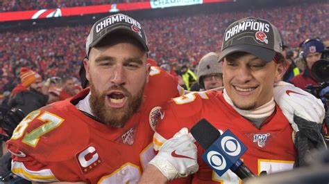 Watch: Patrick Mahomes, Travis Kelce continue Super Bowl celebration at ...