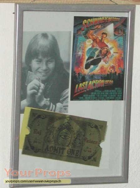 Last Action Hero Original ticket from "THE LAST ACTION HERO" original movie prop