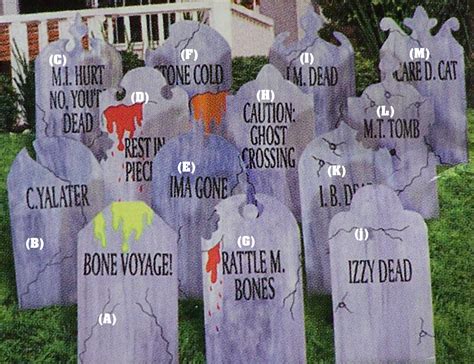 ghost decorations | Gravestones up to 32 inch tall.jpg - 5794 Bytes | Halloween tombstones ...