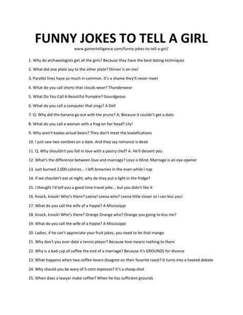 24 Funny Jokes To Tell A Girl That You Like - Impress Her Now