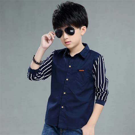 New Spring Autumn Teenager Kids Boy Shirts Children Clothing Brand Pink ...