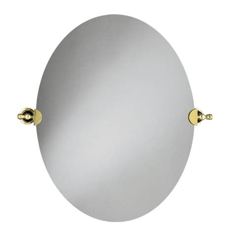 KOHLER Revival 26.125-in Polished Brass Oval Frameless Bathroom Mirror at Lowes.com