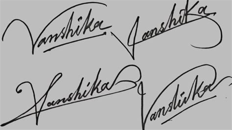 ️ Stylish Signature V | Signature Style of My Name | Vanshika Signature Style - YouTube