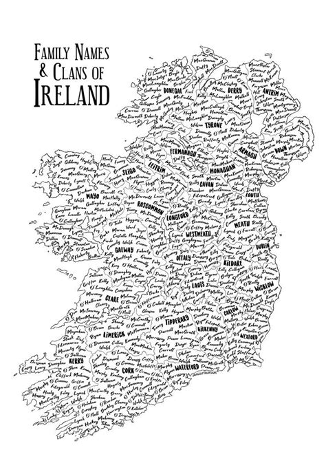 Family Names & Clans of Ireland - Map of Irish Surnames