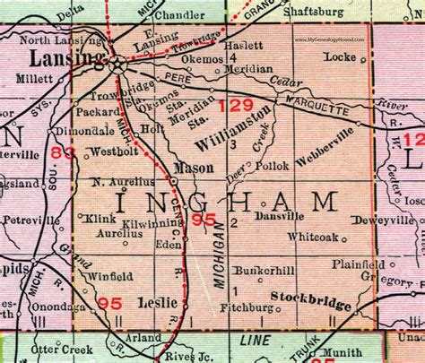 Map Of Ingham County Mi | Cities And Towns Map