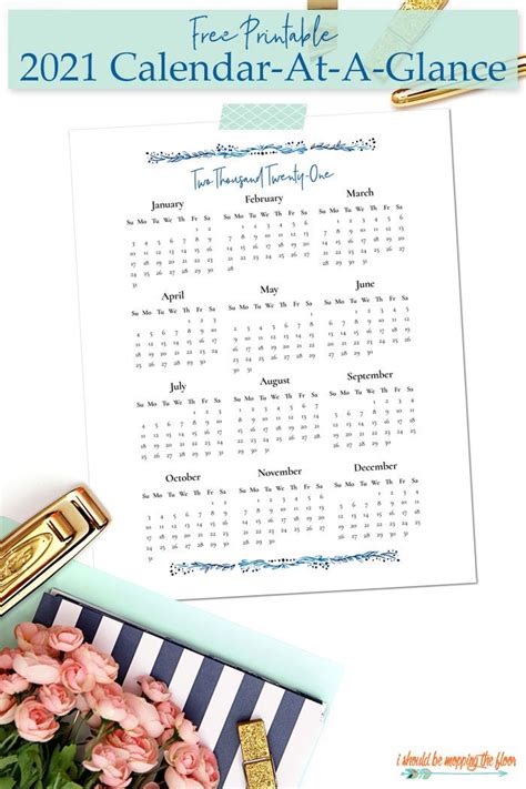 Free Printable At A Glance Calendar | At a glance calendar, Free printables, Printable calendar ...