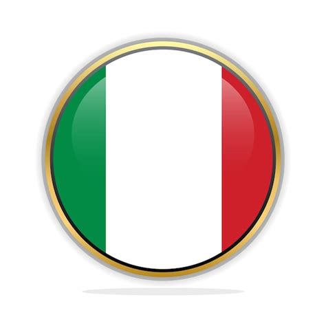 Premium Vector | Button Flag Design Template Italy