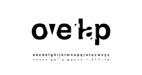 Modern alphabet font overlap style 1269978 Vector Art at Vecteezy