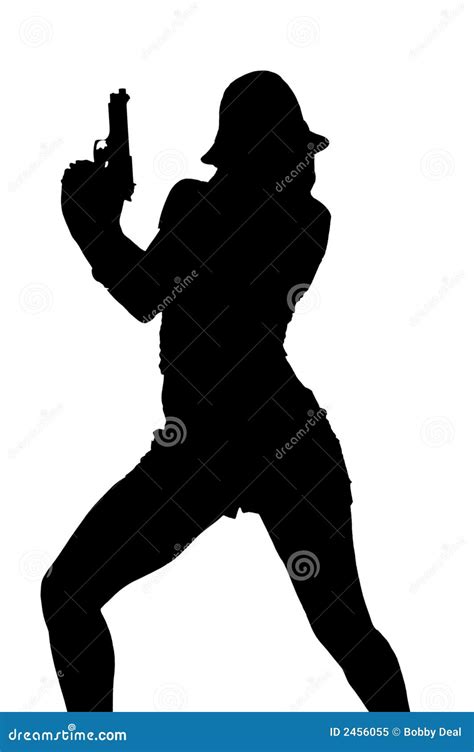 Gangster Silhouette stock image. Image of dangerous, pistol - 2456055