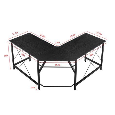 Buy 59” * 59” L Shaped Desk Computer Corner Desk, Gaming Desk Home Office Writing Desk ...