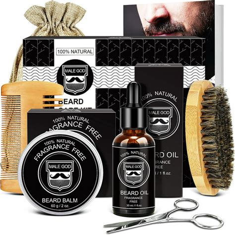 Beard Kit, Beard Growth Kit for Men Gifts, Organic Beard Oil, Beard Balm, Beard Comb, Beard ...