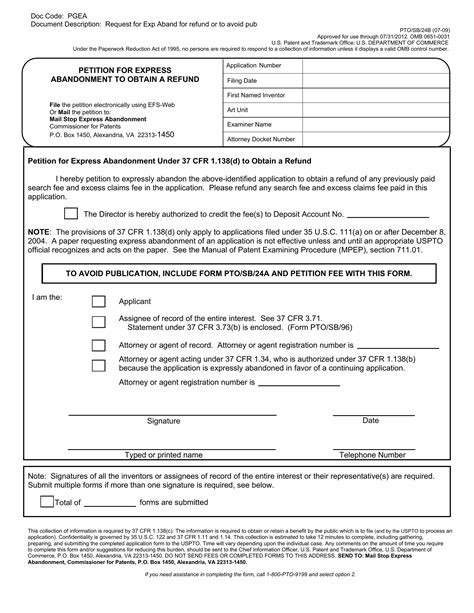 United States Patent and Trademark Office (USPTO) PDF Forms - Fillable ...