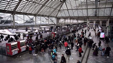 French passengers stranded as railway workers go on strike nationwide