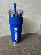 Buy New Listing DUNKIN DONUTS 24oz Travel Mug/Tumbler Stainless Steel Brand New 2022 Blue Online ...