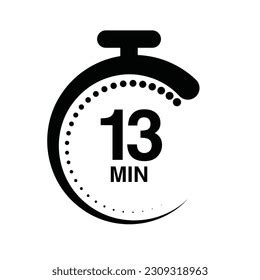 12 Minutes Timer Stopwatch Vector Illustration Stock Vector (Royalty ...