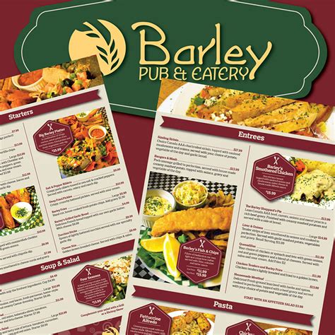 Barley Pub Menu - Fine Line Design