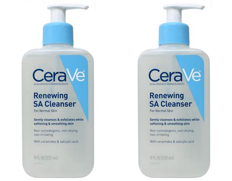 CeraVe Renewing SA Face Cleanser for Normal Skin with Salicylic Acid ...