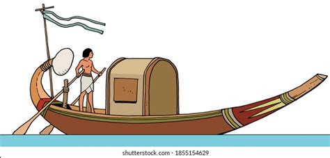 Ancient Egypt Egyptian Boat Stock Illustration 1855154629 | Shutterstock