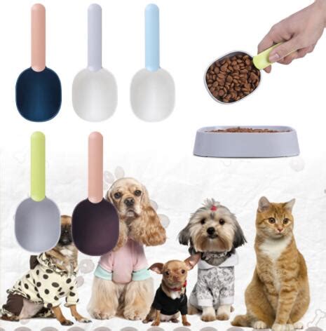 AFWSLH15 Whole Sale Long Handle with Clip ABS Safe Dog Food Scoop-Cat Food Scoop-Dog Food ...