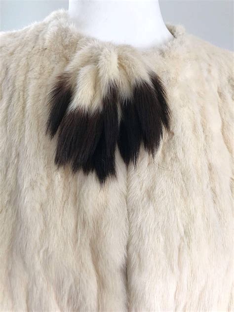 Rare 1930 Ermine Winter White Luxurious Fur Jacket Coat w/ Tail Collar Detail at 1stDibs ...