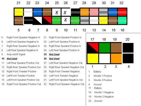 Nissan frontier door speaker wire colors