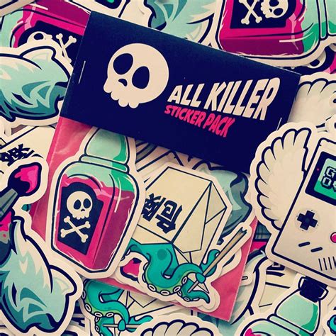 All Killer Vinyl Sticker Pack 6 Stickers