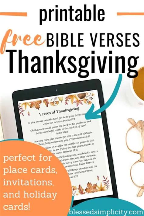 Thanksgiving Bible Verses - Free Printable