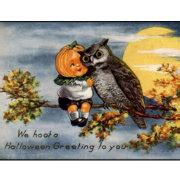 Vintage Halloween Art Postcard | Zazzle.com