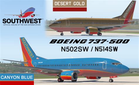 Southwest Airlines livery pack for Boeing 737-500RG mod - Aircraft ...