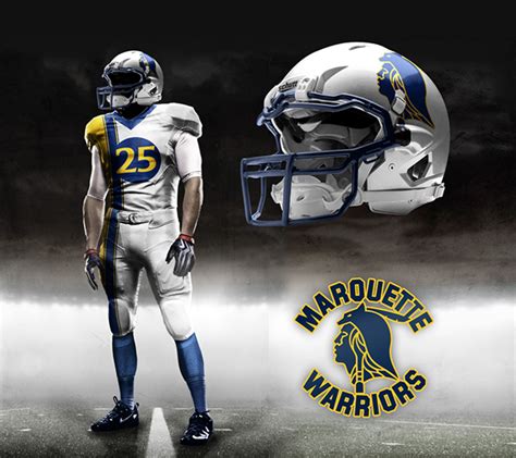 Marquette football uniform concepts on Behance