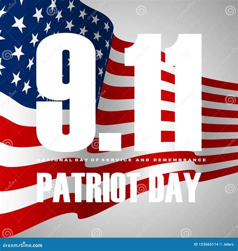 9/11/01 Patriot Day Background, American Flag Stripes Background. Stock Vector - Illustration of ...