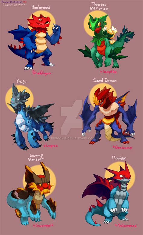 Pokemon Variations- Druddigon by procon-8 Pokemon Fusion Art, Pokemon Fan Art, New Pokemon, Cool ...