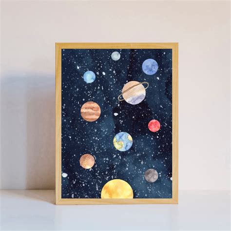 Solar System Wall Art Printable Wall Art Digital Download - Etsy