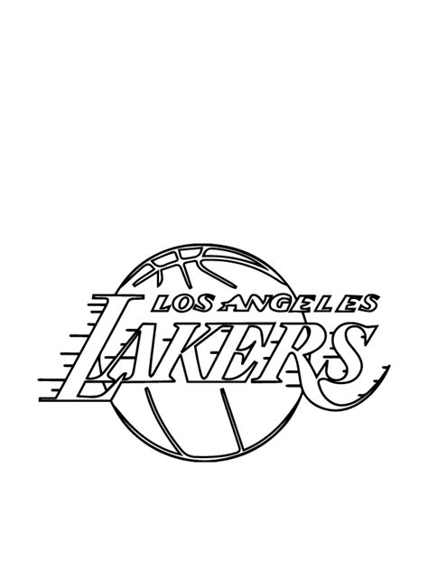 Los Angeles Lakers Logo Coloring Page - Free Printable Coloring Pages ...