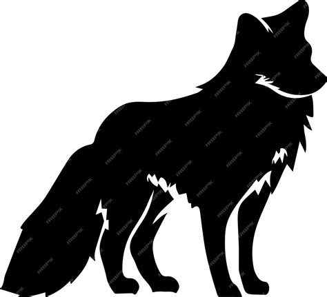 Premium Vector | Arctic fox vector silhouette illustration 33