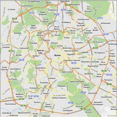 Rome Map, Italy - GIS Geography