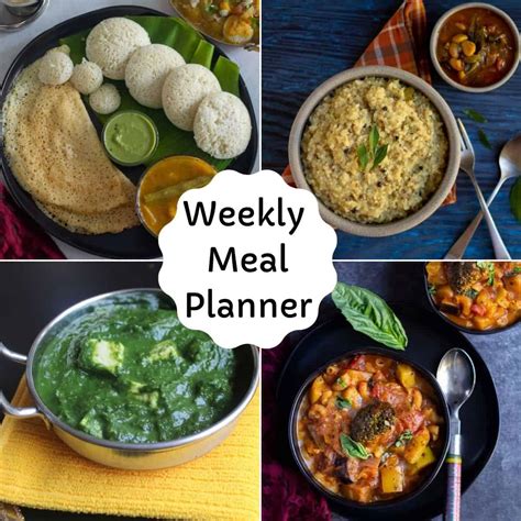 Indian Vegetarian Meal Plan | Weekly Meal Planner - Vidhya’s Vegetarian Kitchen