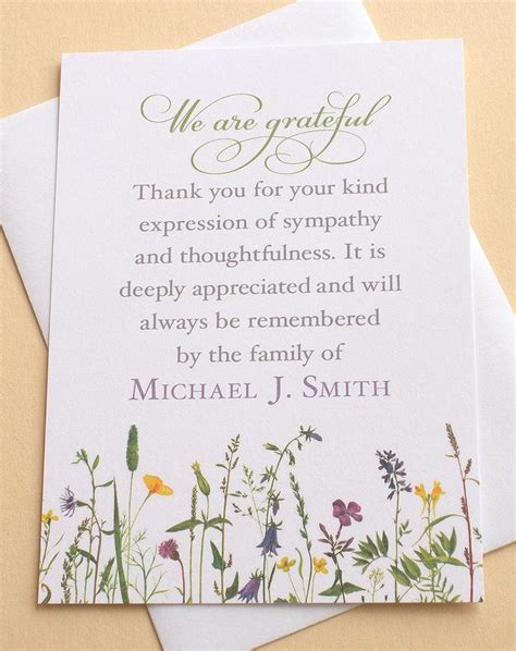 sympathy thank you cards wording Ideas 2019 - Make Wedding Invitations ...