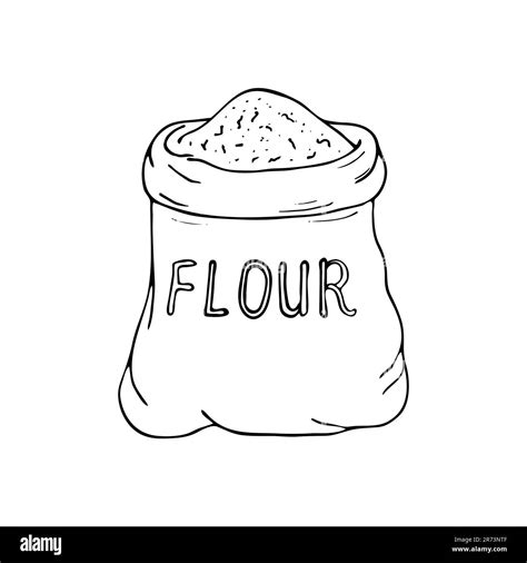 hand-drawn sack of flour Stock Vector Image & Art - Alamy