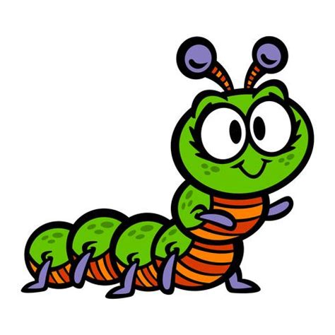 Cute Crawling Caterpillar Bug cartoon 546905 Vector Art at Vecteezy